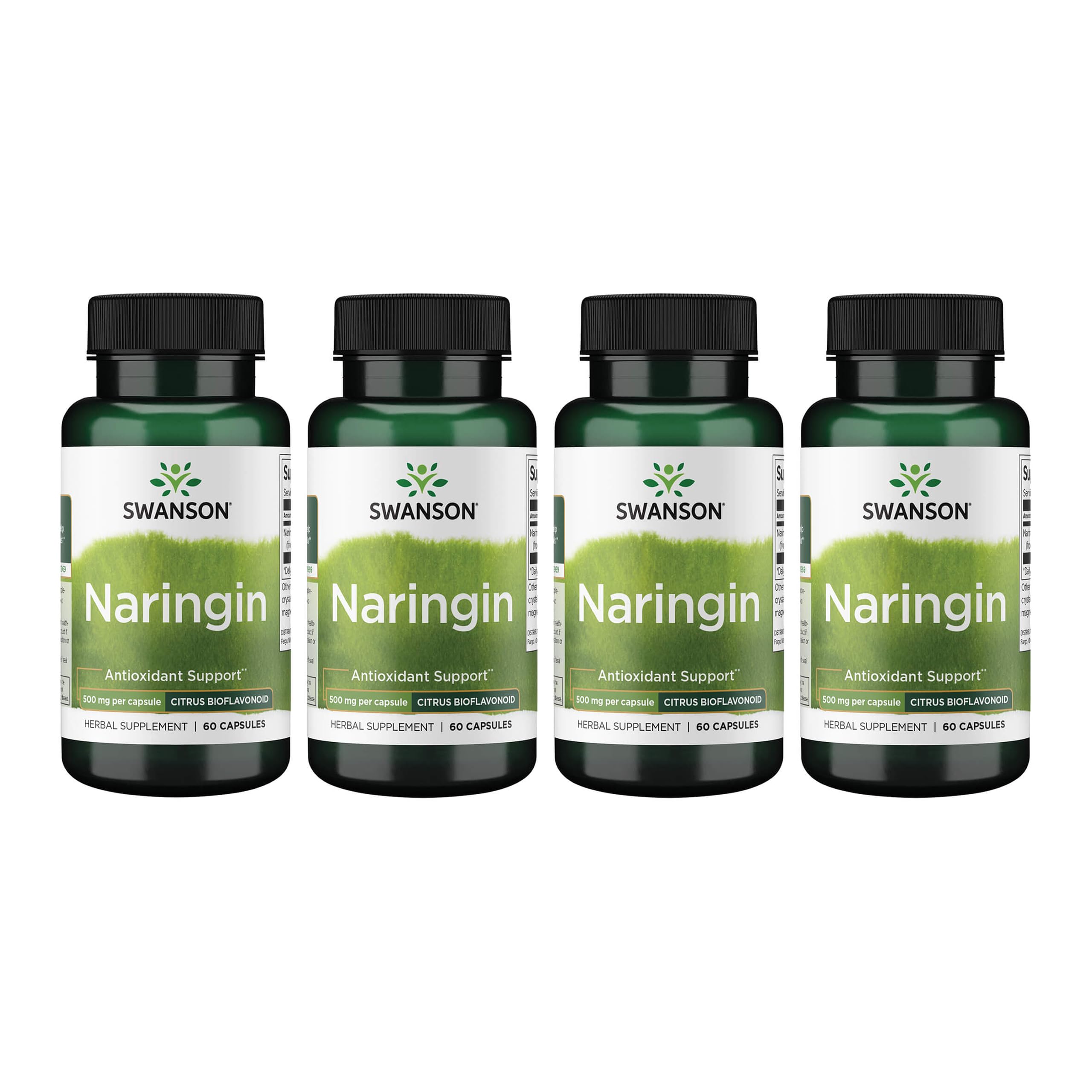 Swanson Naringin 500 mg bottle with 4-pack packaging