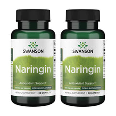 Swanson Naringin 500 mg bottle front with 60 capsules in 2-pack
