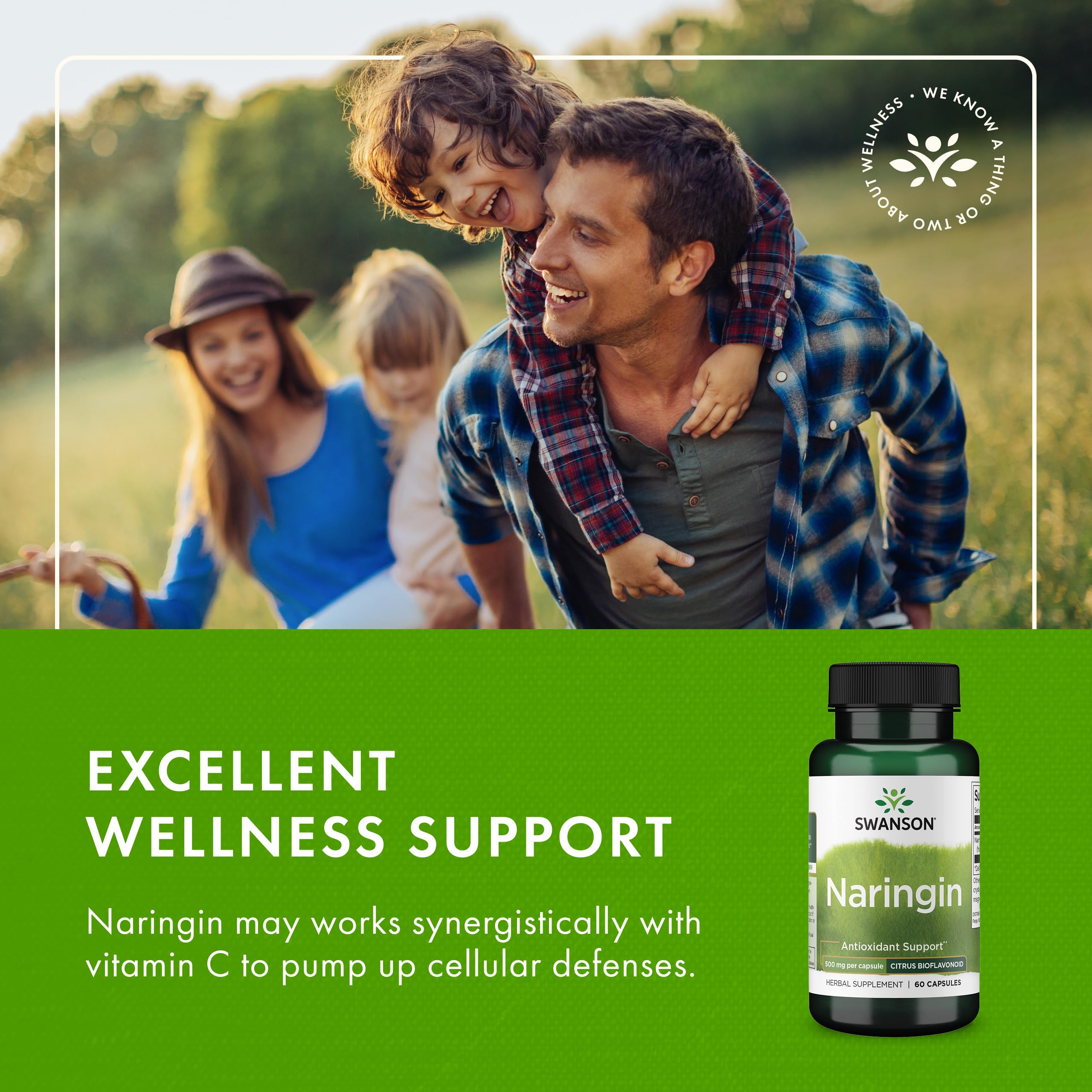 Ingredients and supplement facts for Swanson Naringin