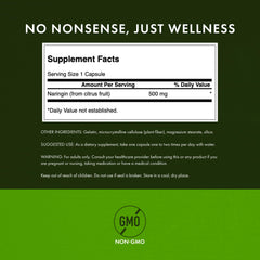Front view of Swanson Naringin 500 mg bottle