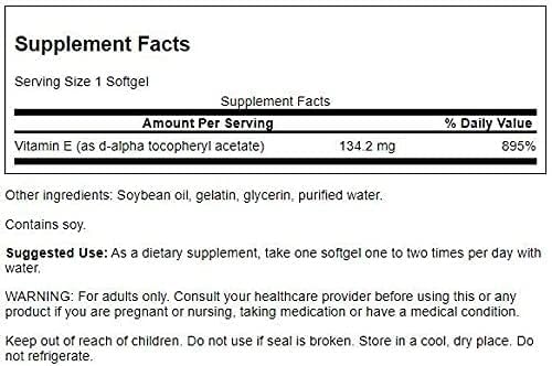 Full-spectrum plant-based Vitamin E formula in Swanson supplement for heart health and wellness