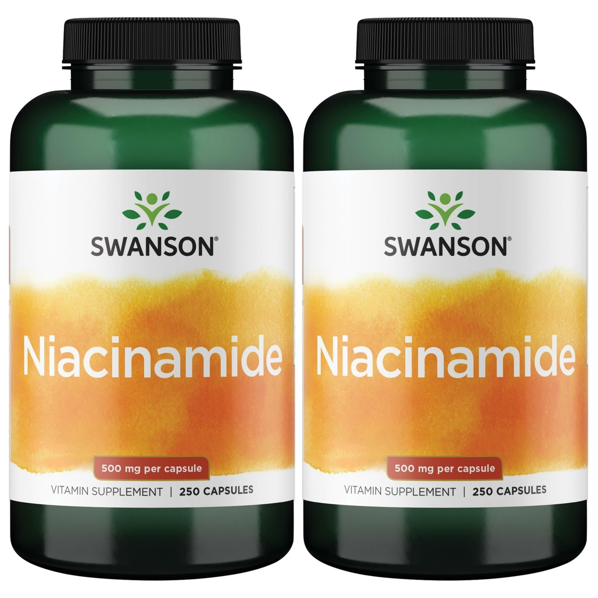 Swanson Niacinamide 500 mg 2-pack bottle front