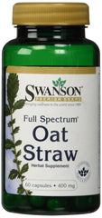 Swanson Full Spectrum Oat Straw 400 mg bottle label