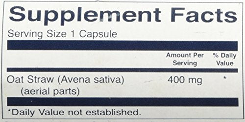 Swanson Oat Straw 400 mg packaging and bottle