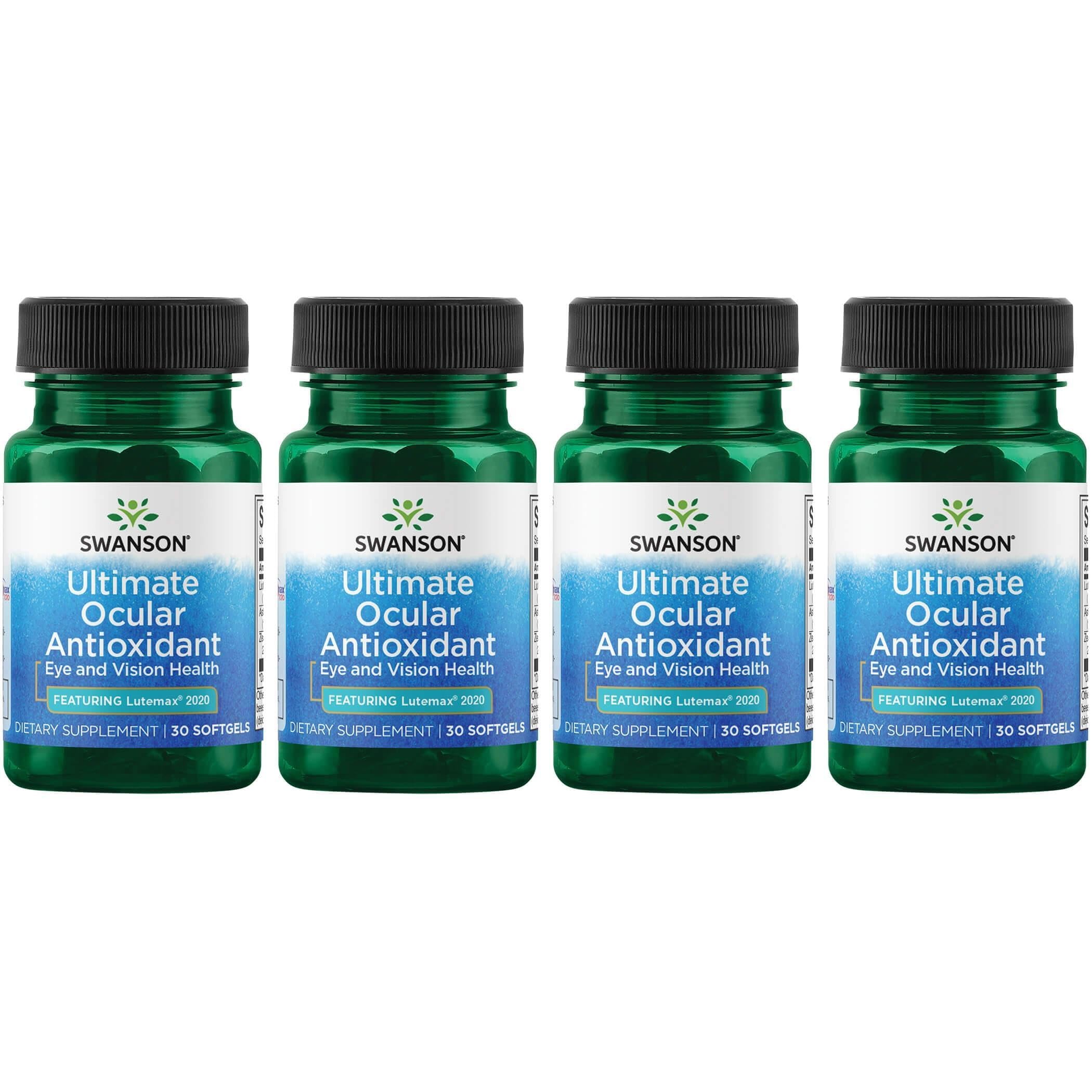 Swanson Ultimate Ocular Antioxidant with Lutemax 2020 - 30 Softgels, 4 Pack