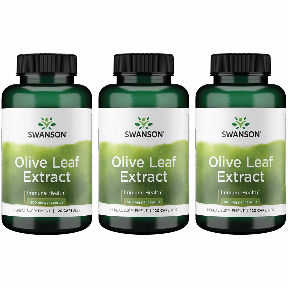 Swanson Olive Leaf Extract Capsule bottle label showing 20% oleuropein