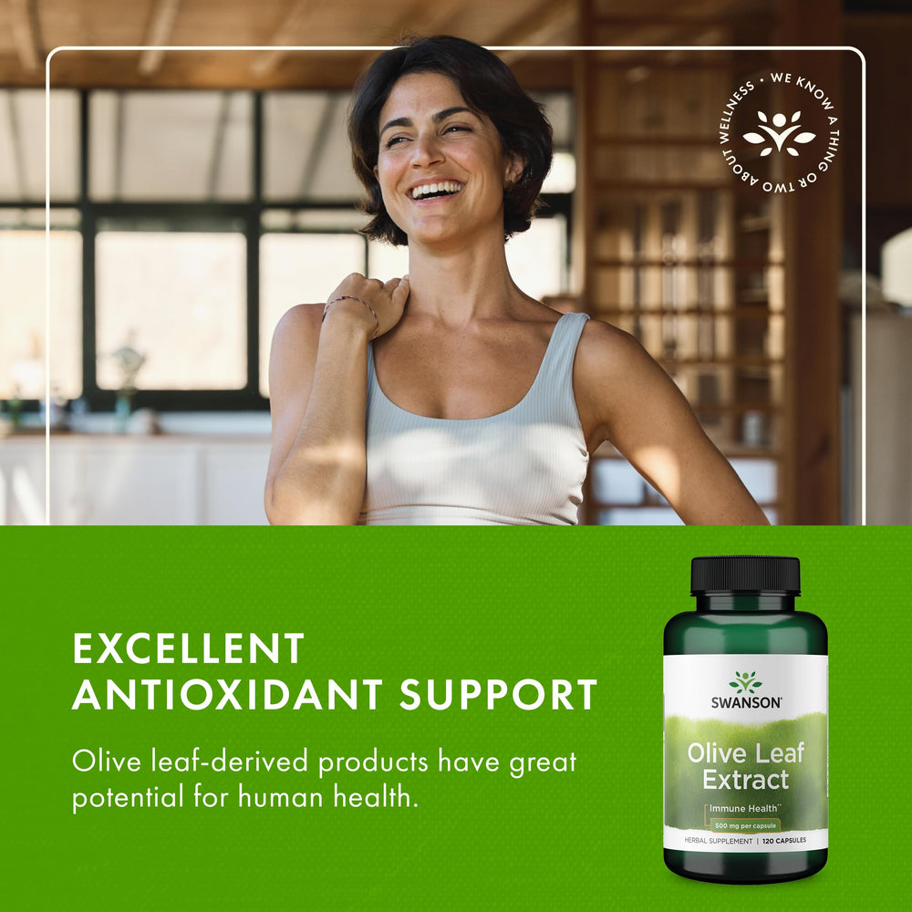 Healthy lifestyle with olive leaf extract supplement