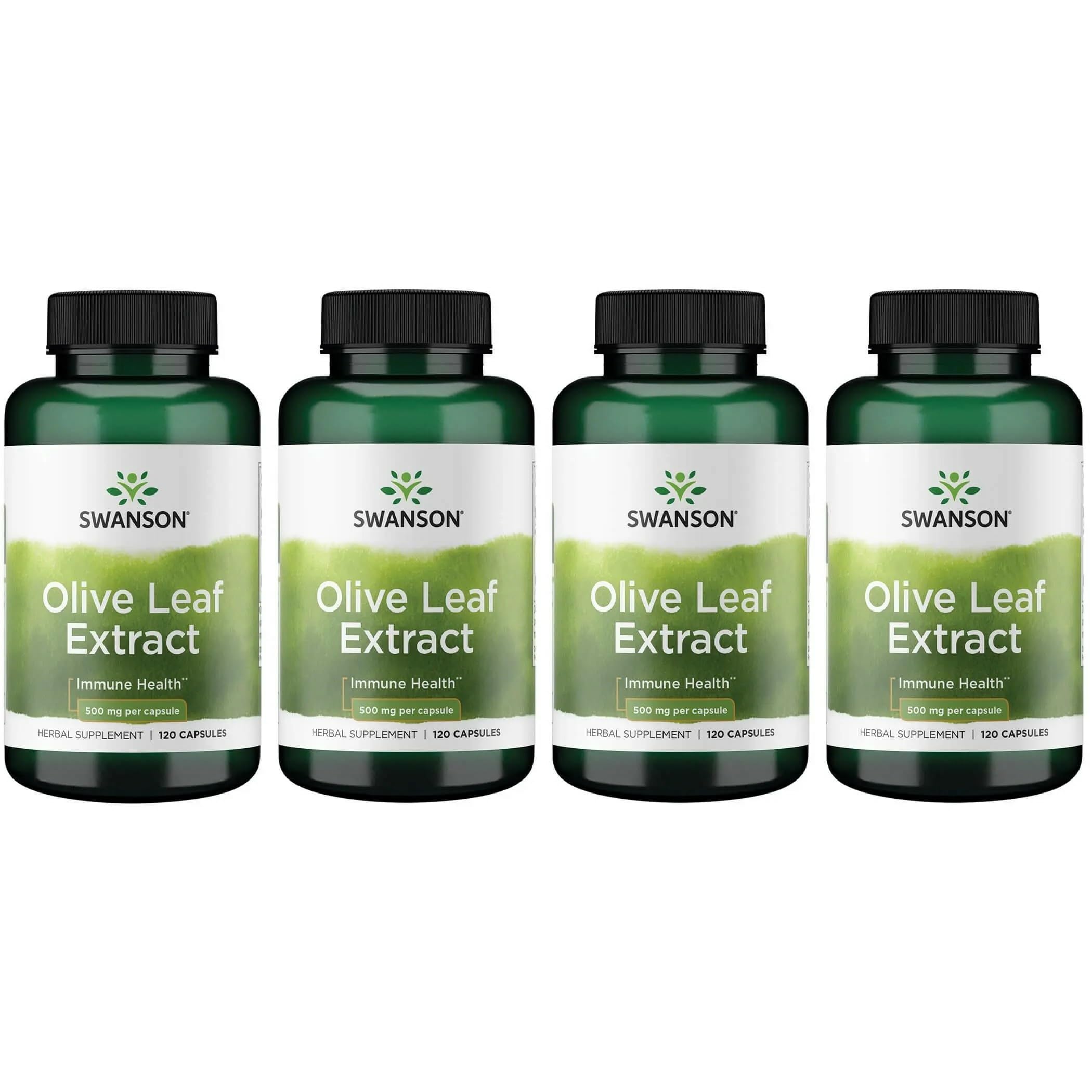 Swanson Olive Leaf Extract capsules bottle with 20% oleuropein label