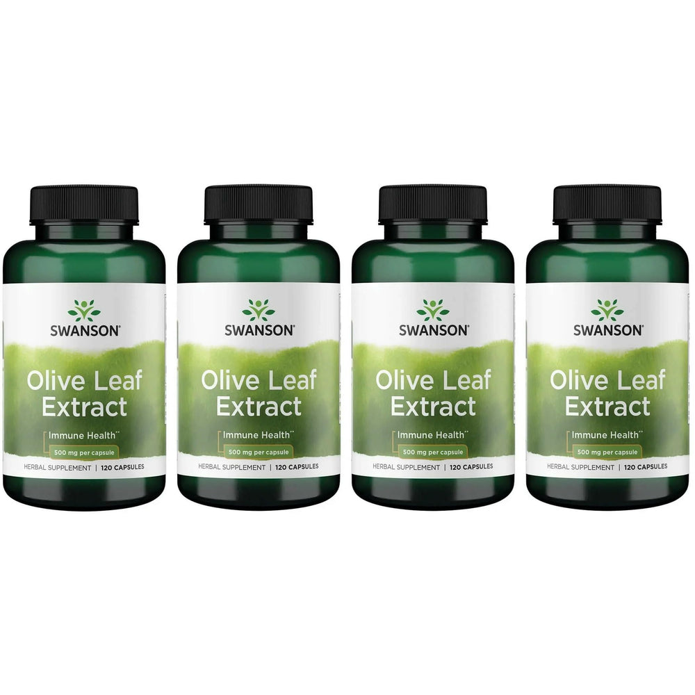 Swanson Olive Leaf Extract capsules bottle with 20% oleuropein label