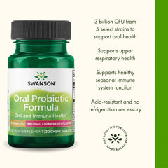 Ingredients listing for Swanson Oral Probiotic Formula