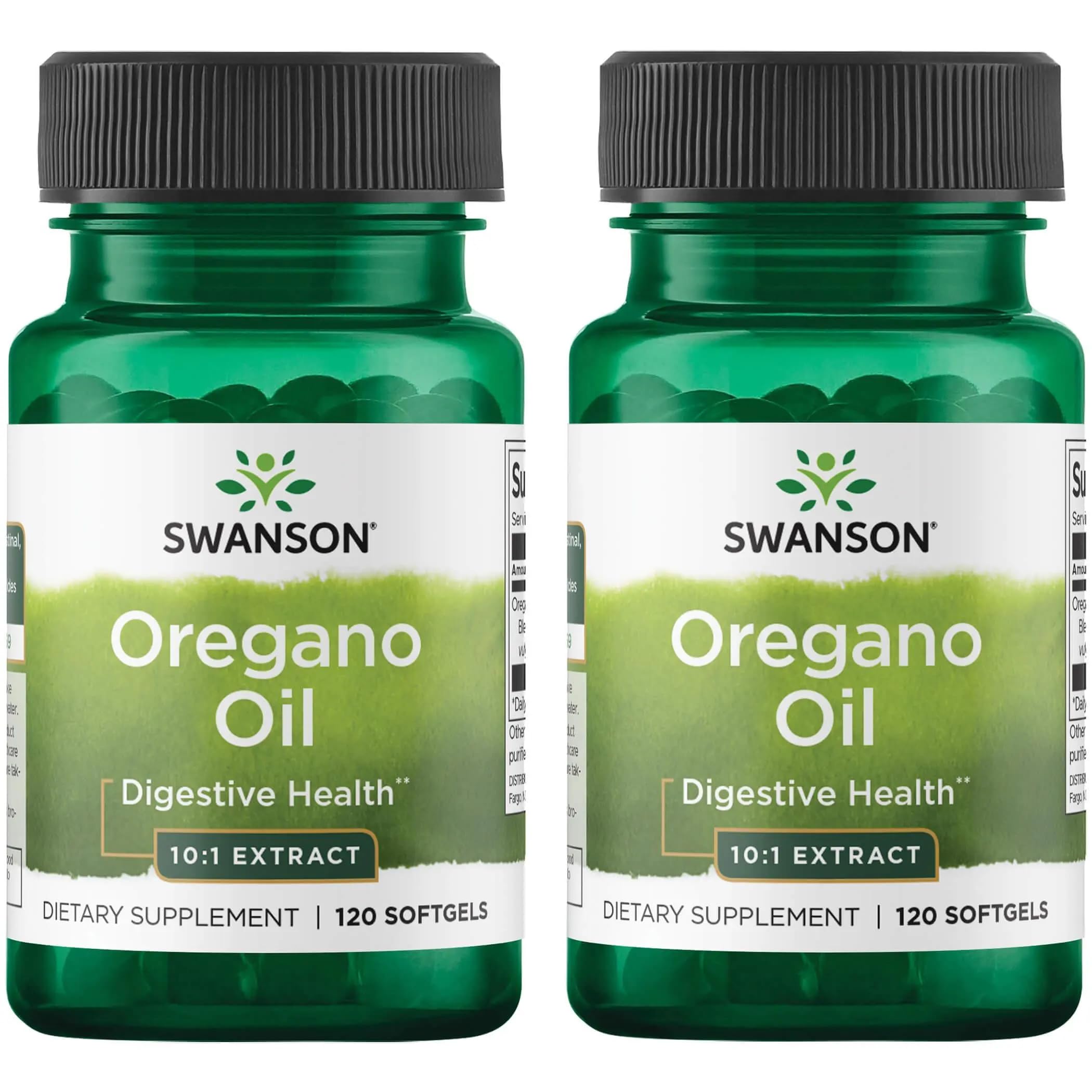 Swanson Oregano Oil 10:1 extract softgels front view (120 softgels, 150 mg)