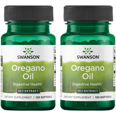 Swanson Oregano Oil 10:1 extract softgels front view (120 softgels, 150 mg)