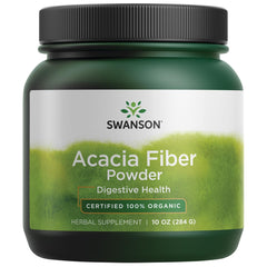 Front view of Swanson Organic Acacia Fiber Powder 10 oz container