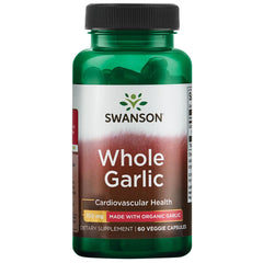 Bottle of Swanson Organic Whole Garlic 700 mg