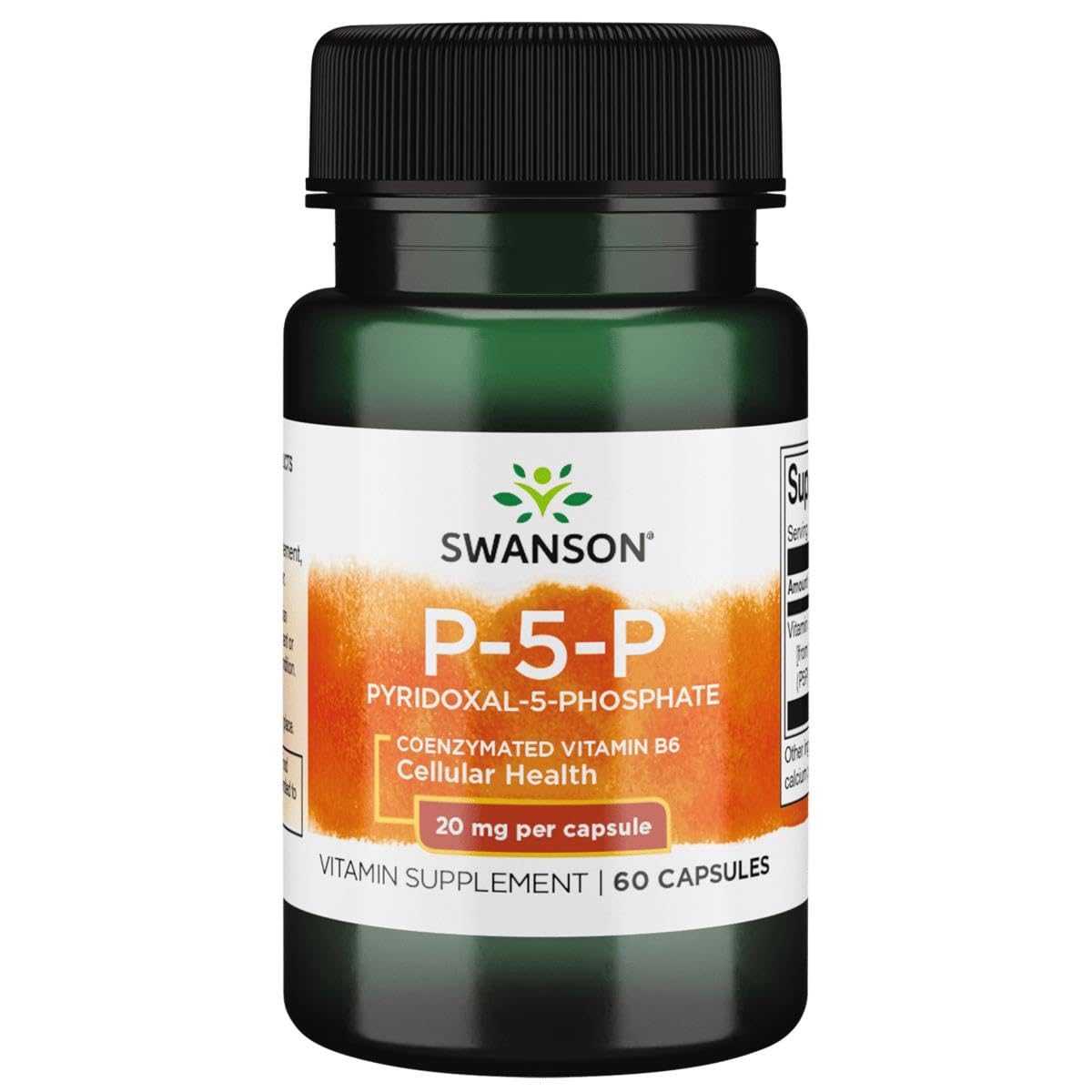 Swanson P-5-P 20 mg 60 capsules bottle front label hero image