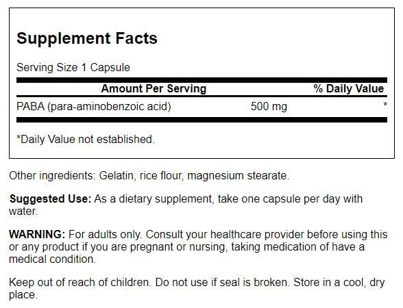 PABA B Complex capsules close-up