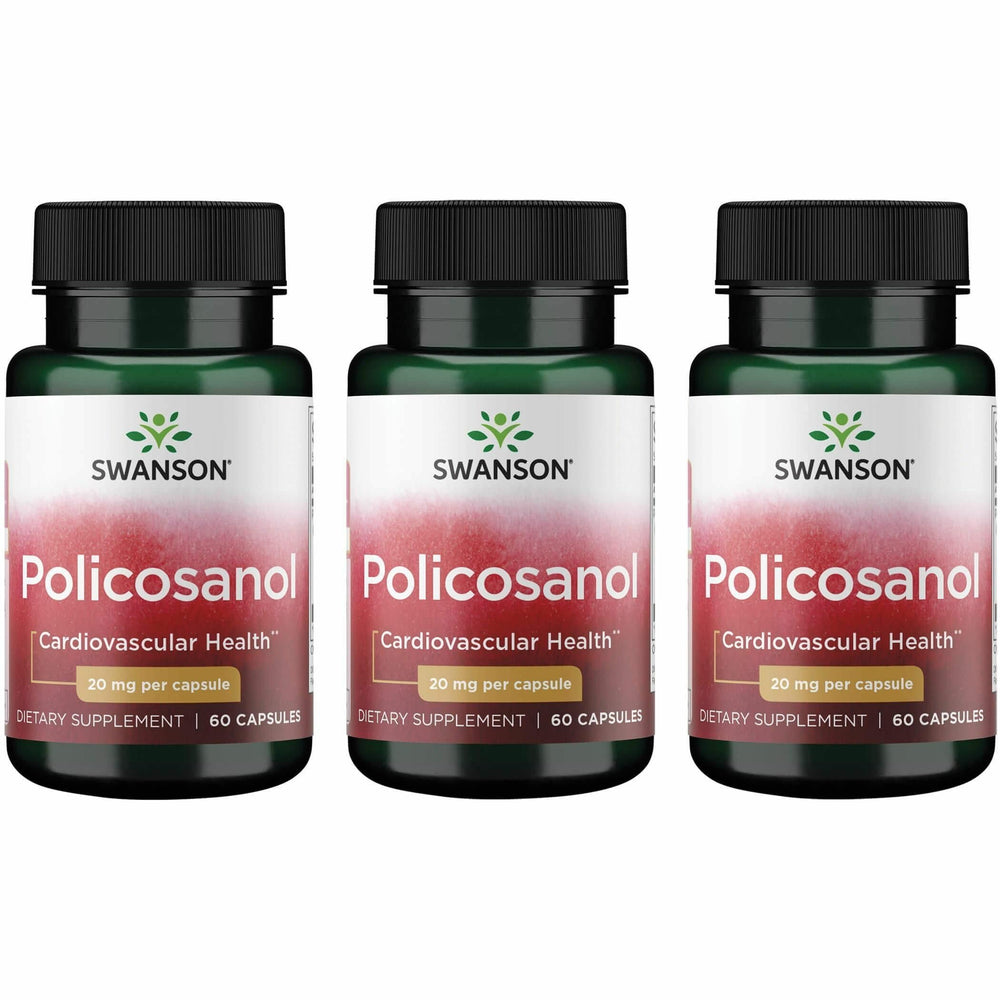 Swanson Policosanol 60 capsules bottle for 3-pack