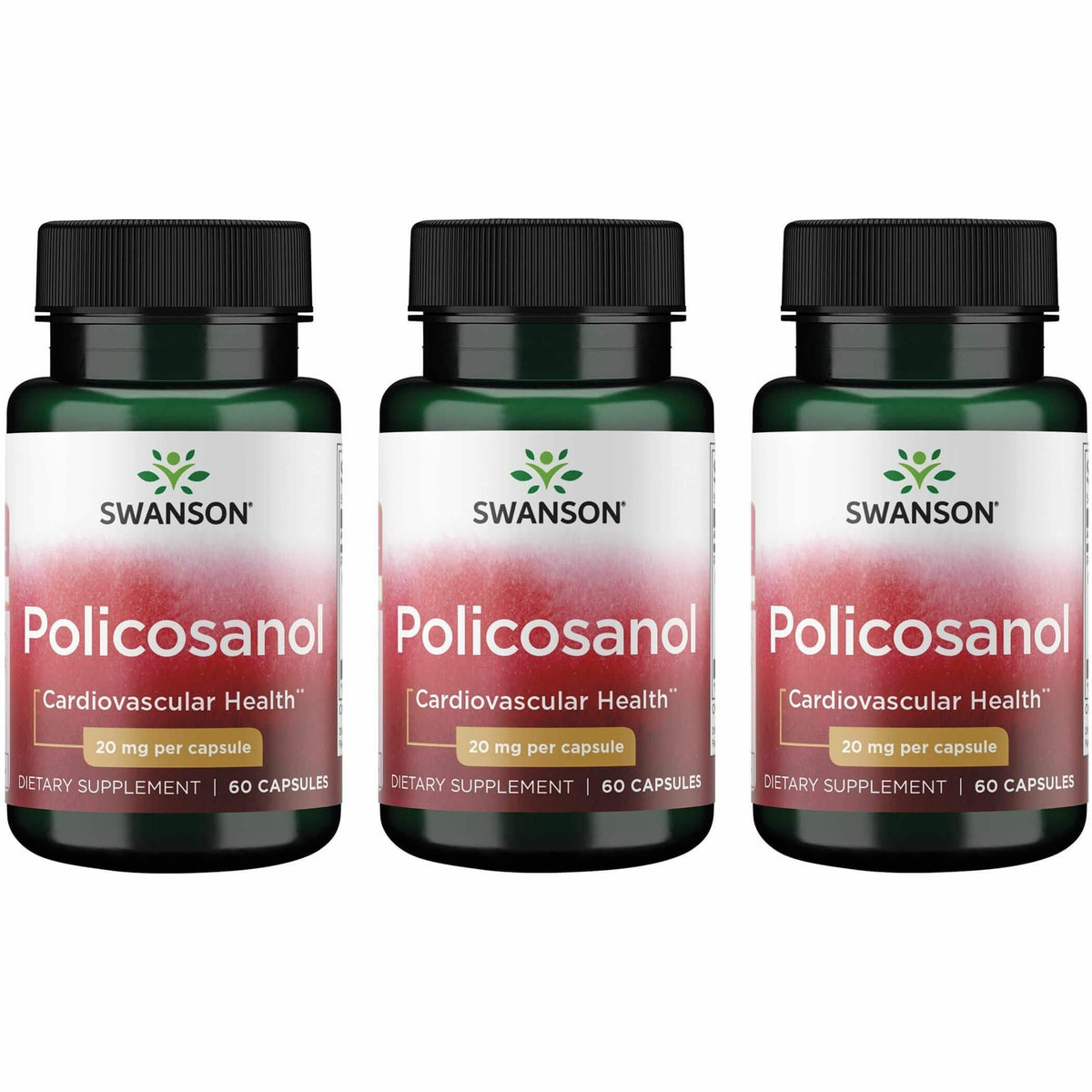 Swanson Policosanol 60 capsules bottle for 3-pack