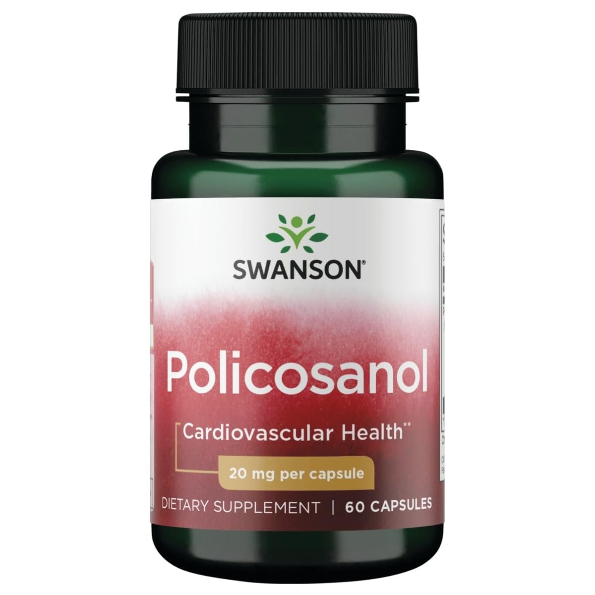 Swanson Policosanol bottle label showing 60 capsules