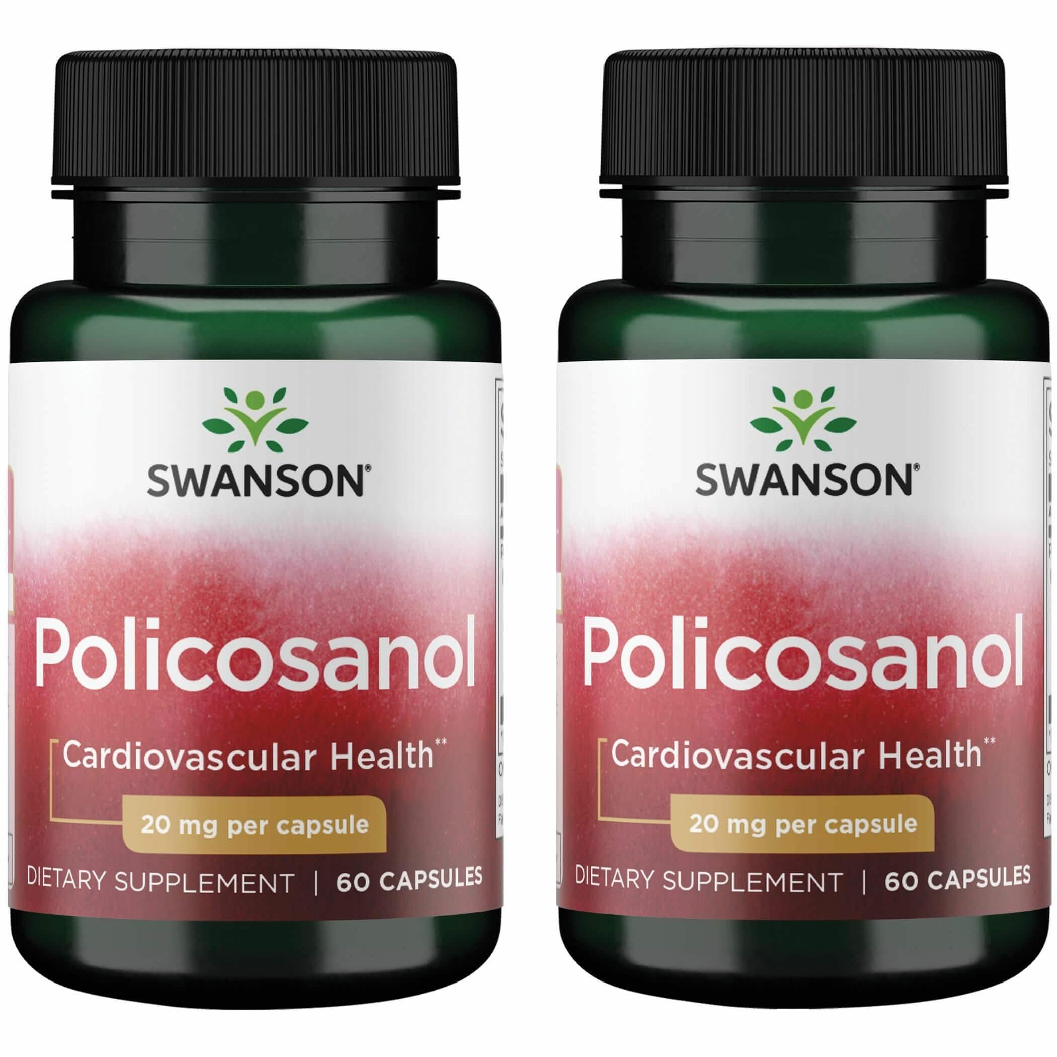 Swanson Policosanol bottle and 2-pack packaging