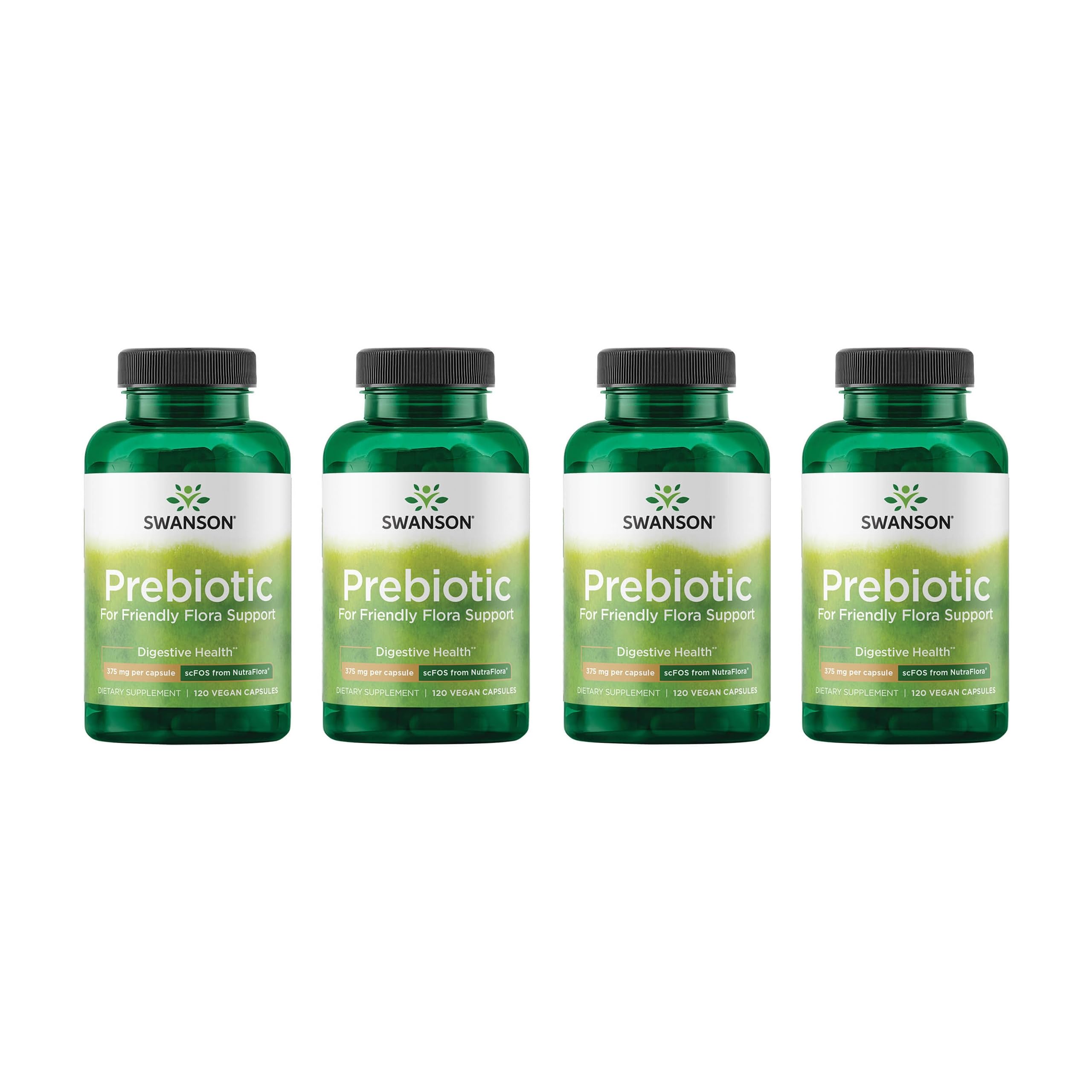 Swanson Prebiotic Capsules 4-pack front view