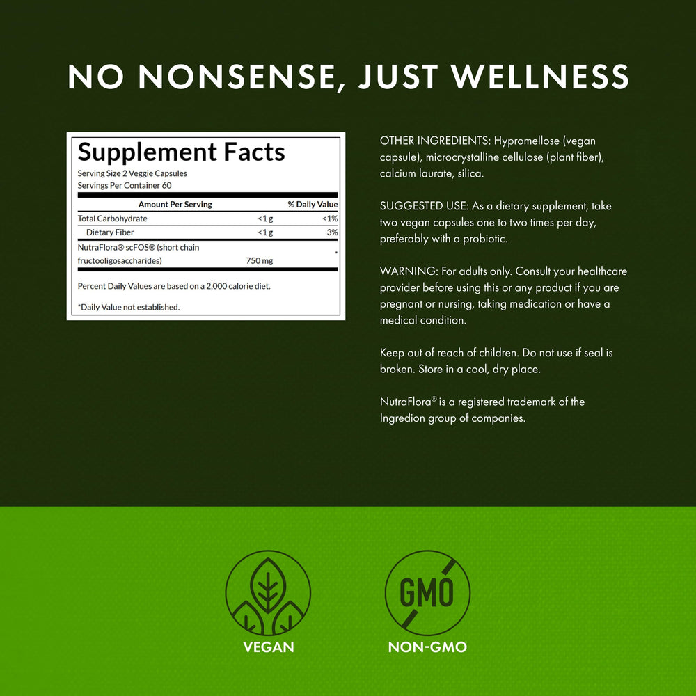 Pack shot of Swanson Prebiotic Capsules