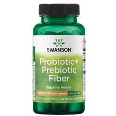 Swanson Prebiotic + Probiotic Fiber bottle label
