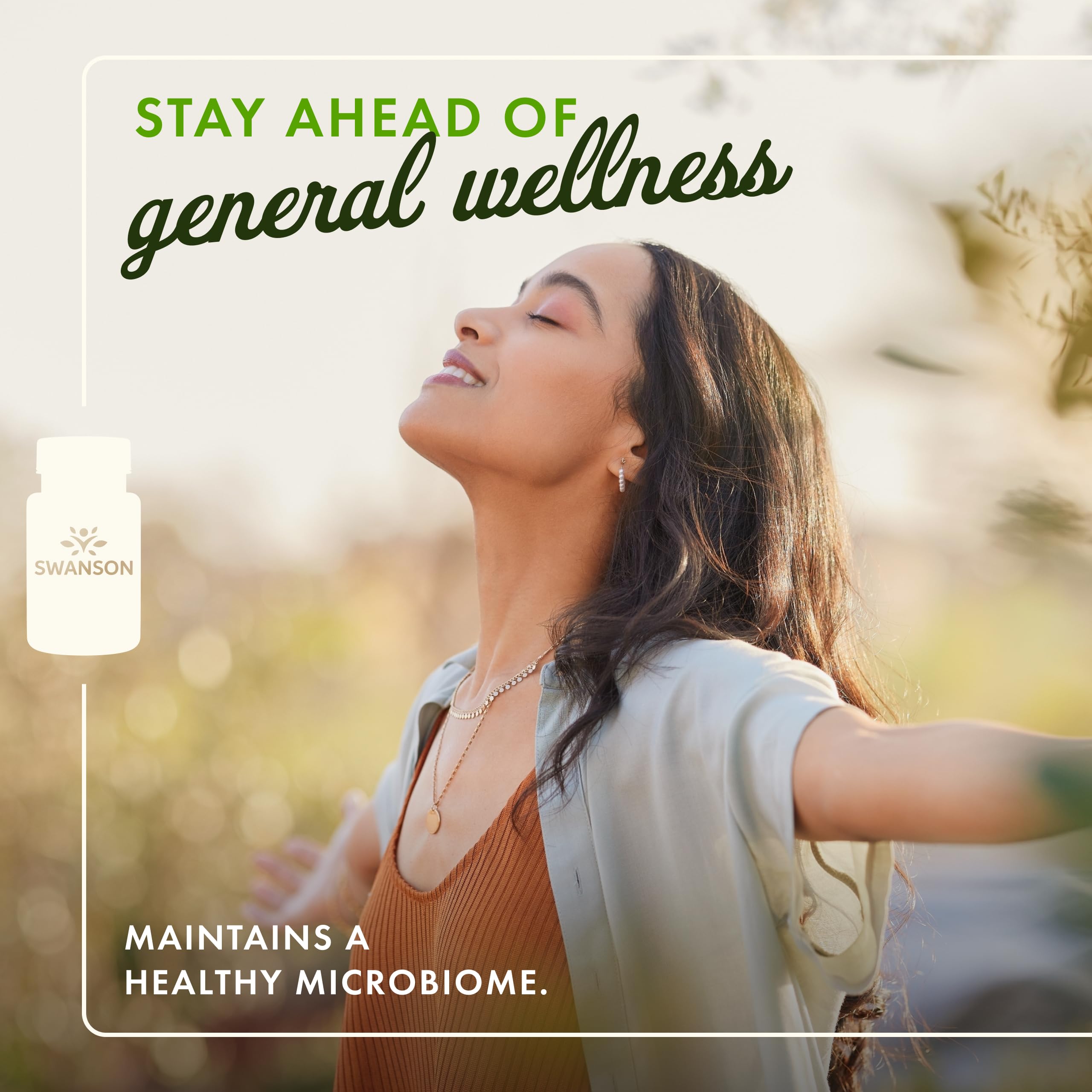 Front view of Swanson Probiotic bottle