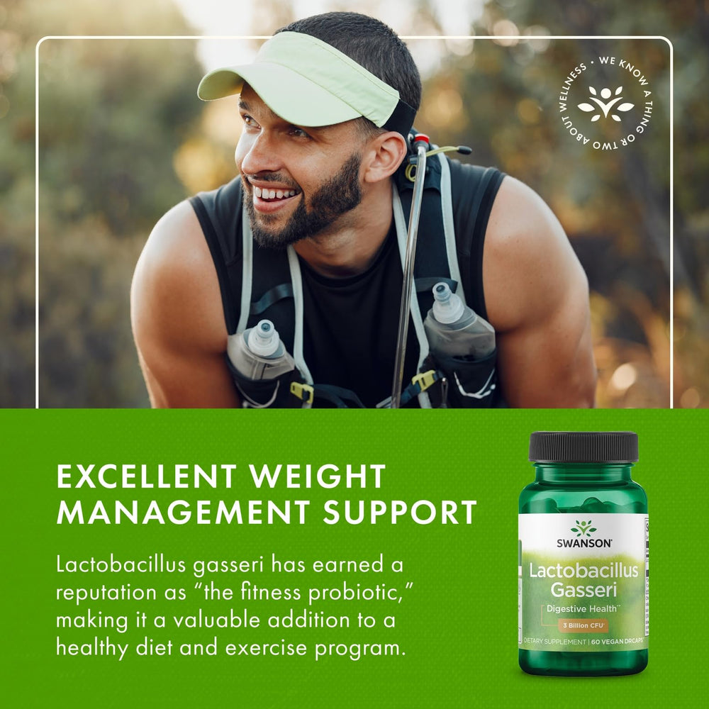 Packaging displaying 60 veggie capsules of Swanson probiotic