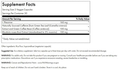 Ingredients blend of Swanson Pure Energy including Rhodiola, green tea caffeine and L-theanine