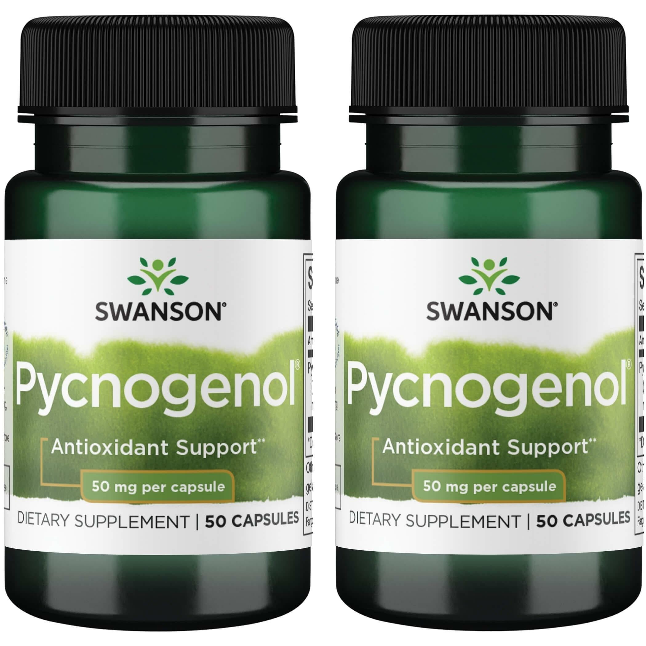 Swanson Pycnogenol 50 mg 50 Caps bottle - front view