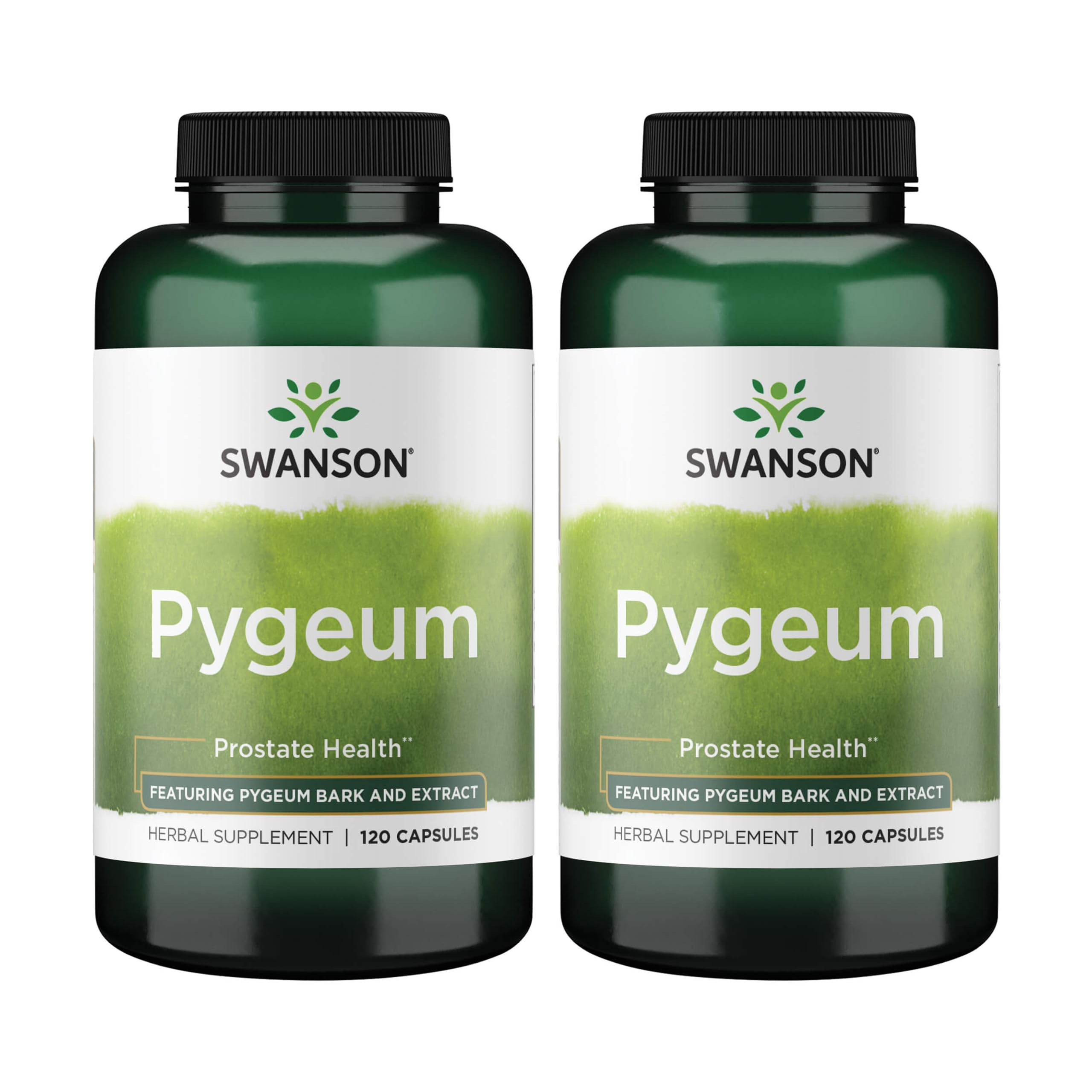 Swanson Pygeum two-pack bottle front view with label