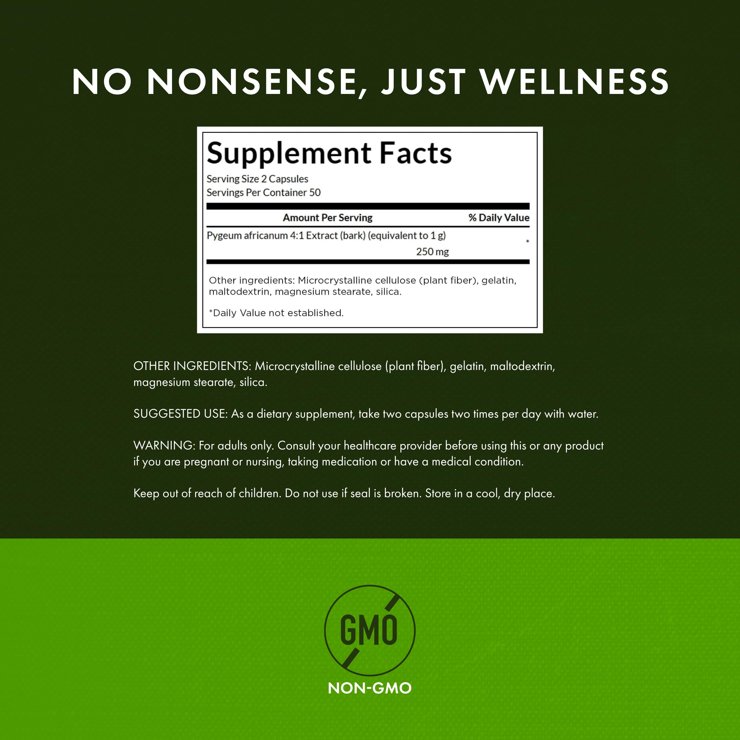 Swanson Pygeum Bladder Health supplement capsules in bottle