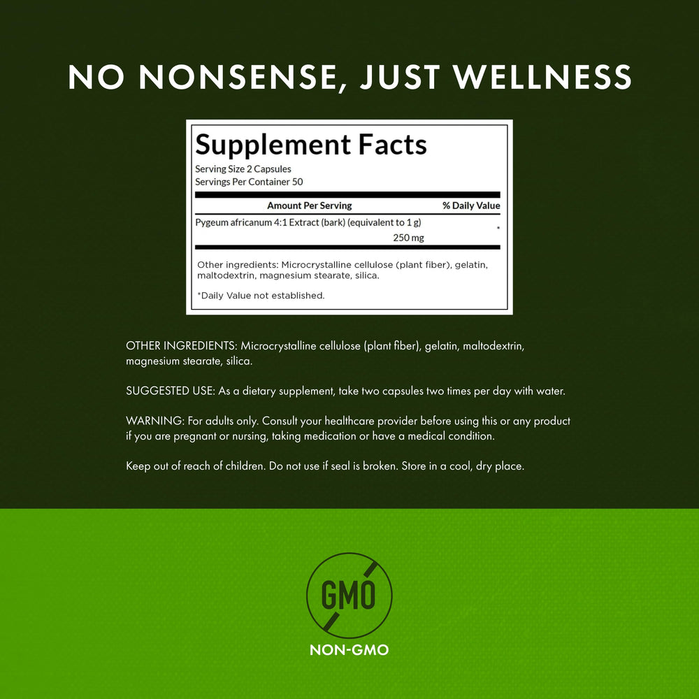 Swanson Pygeum Bladder Health supplement capsules in bottle