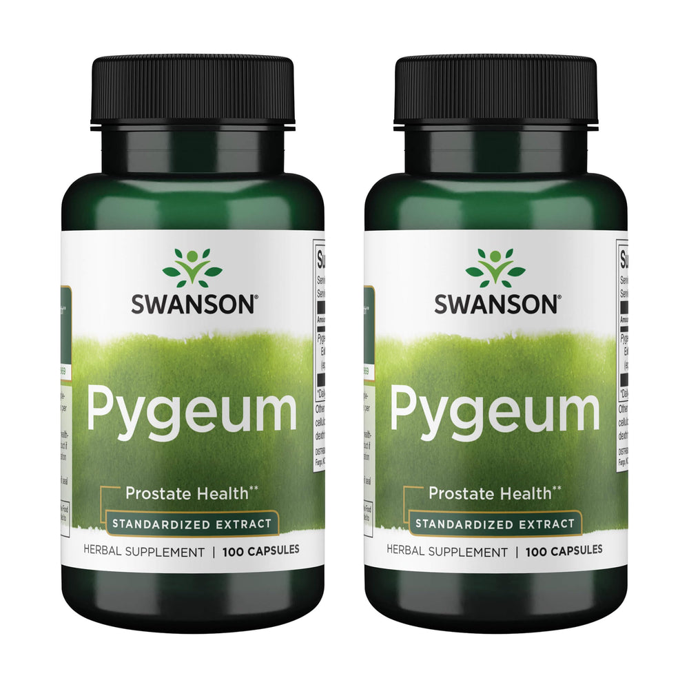 Swanson Pygeum Prostate Health bottle – 2 pack, 100 capsules