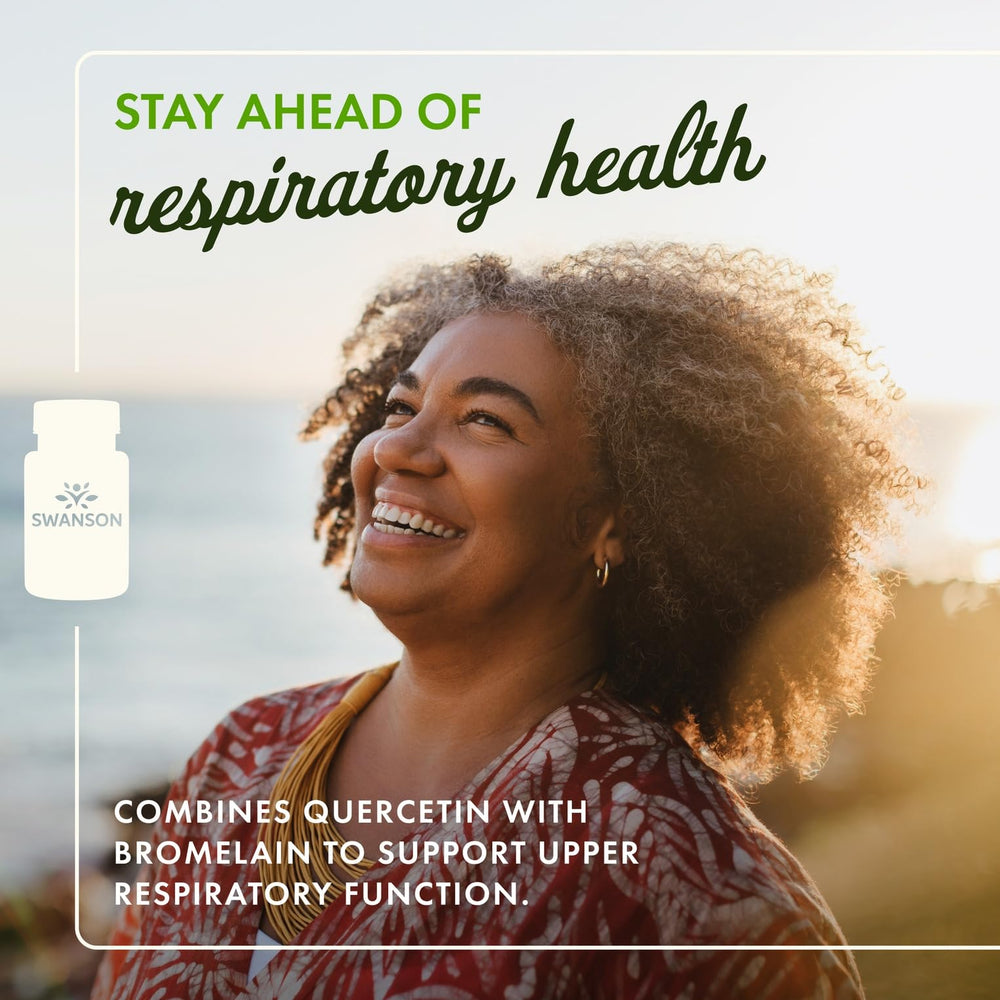 Swanson Quercetin & Bromelain bottle back label