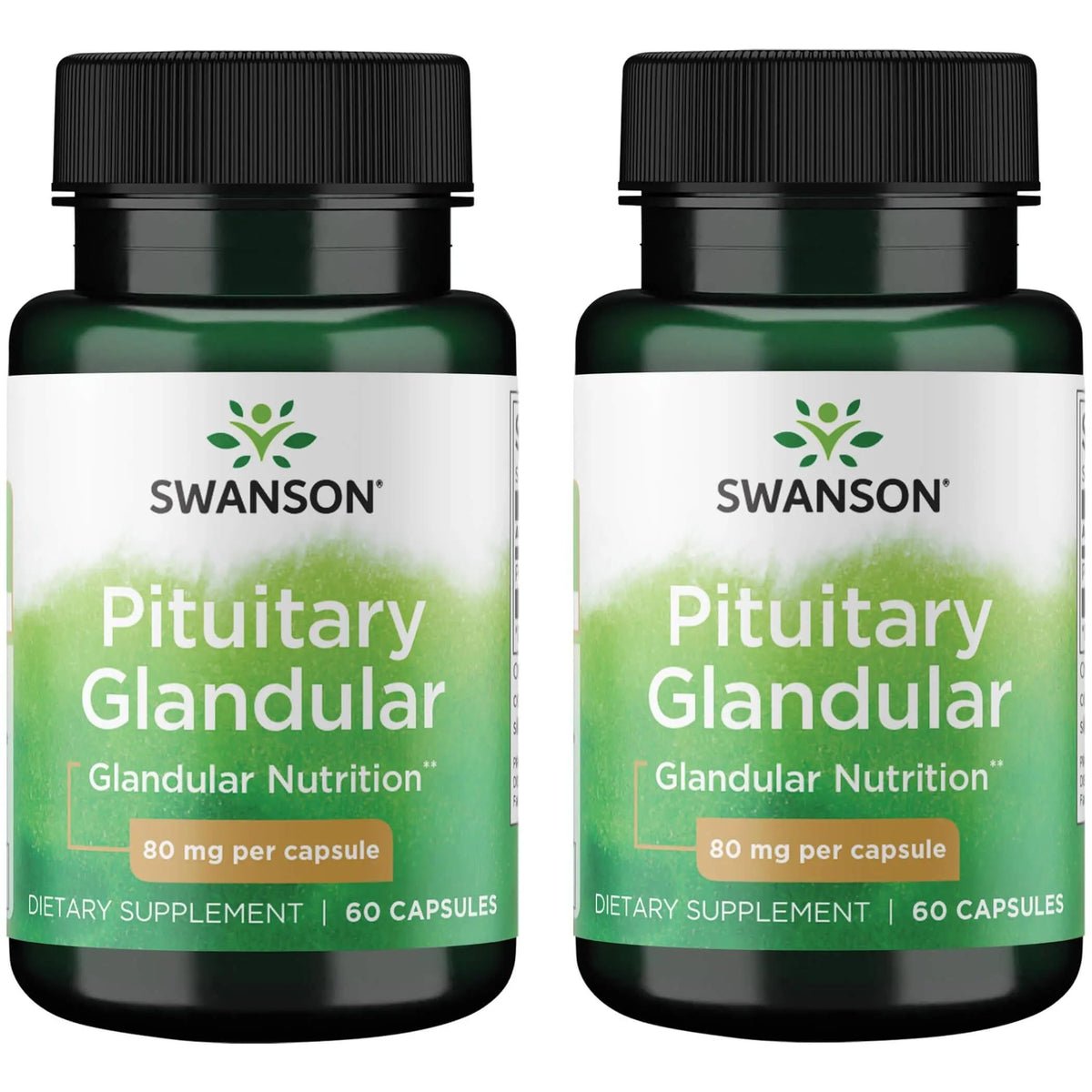 Swanson Raw Pituitary Glandular bottle front view – 80 mg per capsule