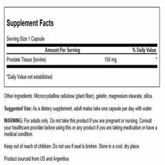Front view of Swanson Raw Prostate Glandular bottle with label