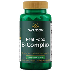 Bottle of Swanson Real Food Vitamin B-Complex 60 Veg Capsules