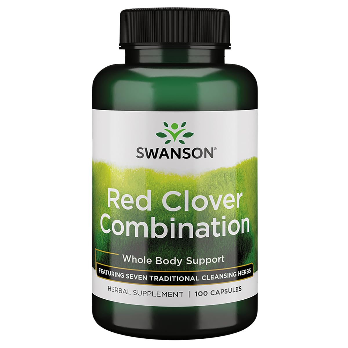 Swanson Red Clover Combination 100 Capsules bottle on white background
