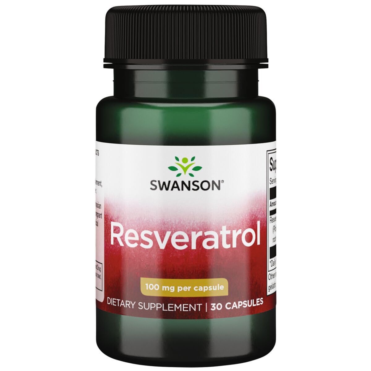 Bottle of Swanson Resveratrol 100 - 100 mg - 30 capsules