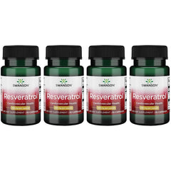 Swanson Resveratrol 100 - 4 pack, 30 capsules per bottle, 100 mg per capsule