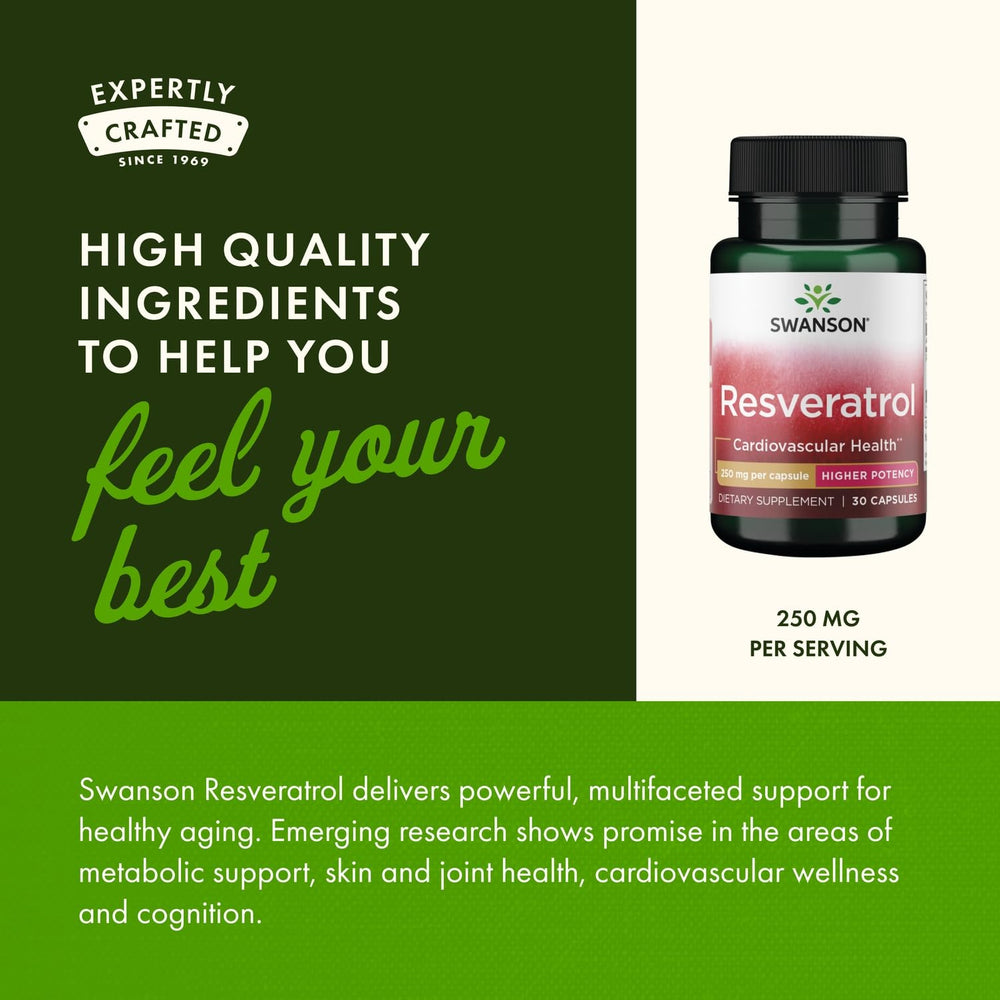 Swanson Resveratrol box and bottle with label