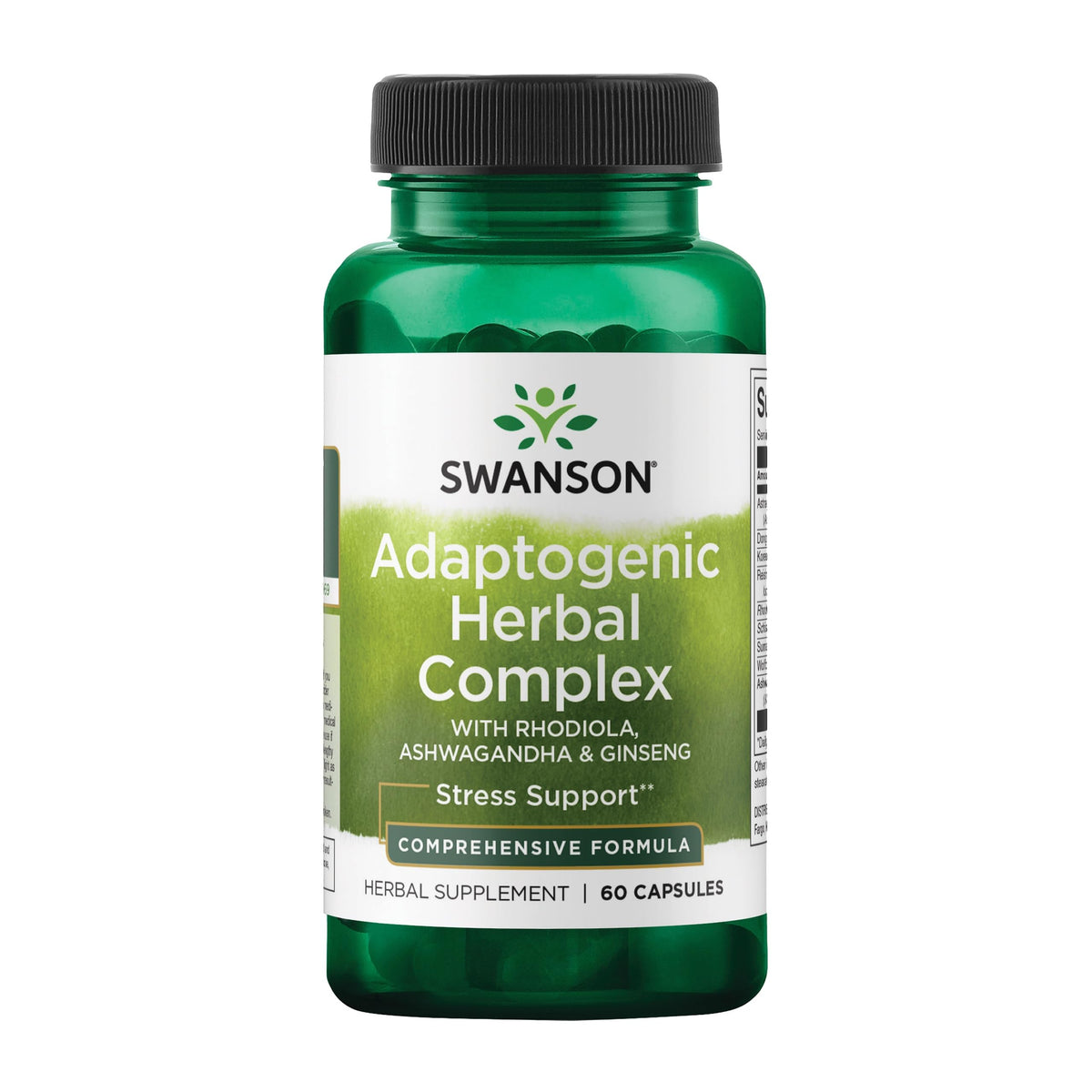 Swanson Rhodiola Ashwagandha Ginseng Complex bottle front view