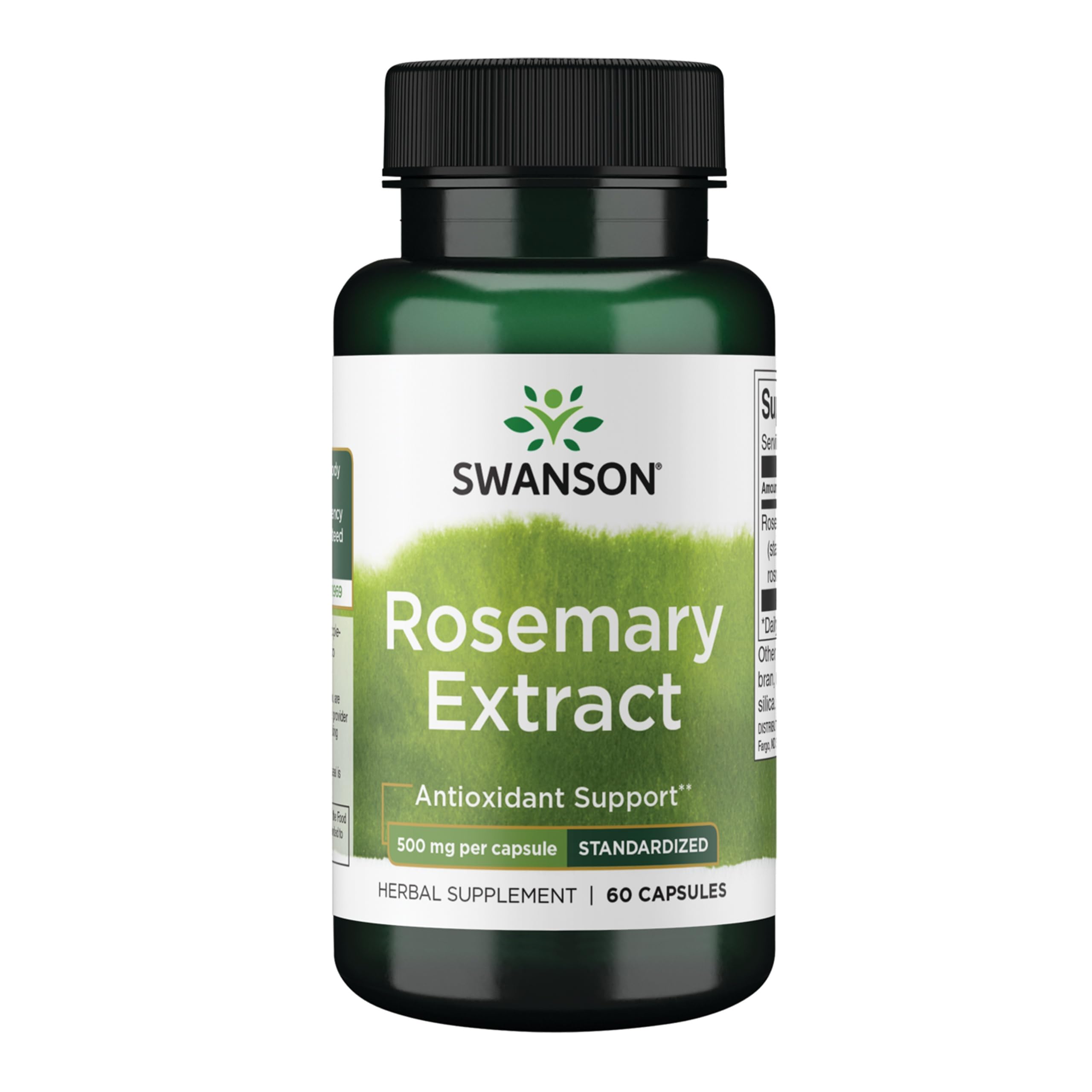Swanson Rosemary Extract bottle – 500 mg, 60 capsules