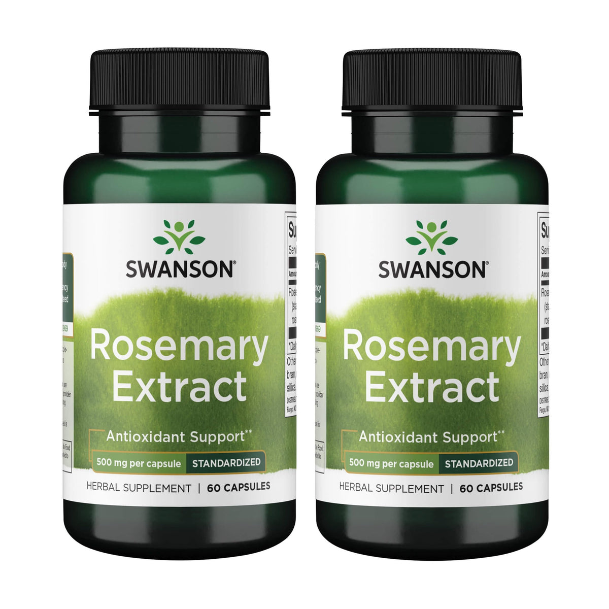 Swanson Rosemary Extract bottle label – 500 mg
