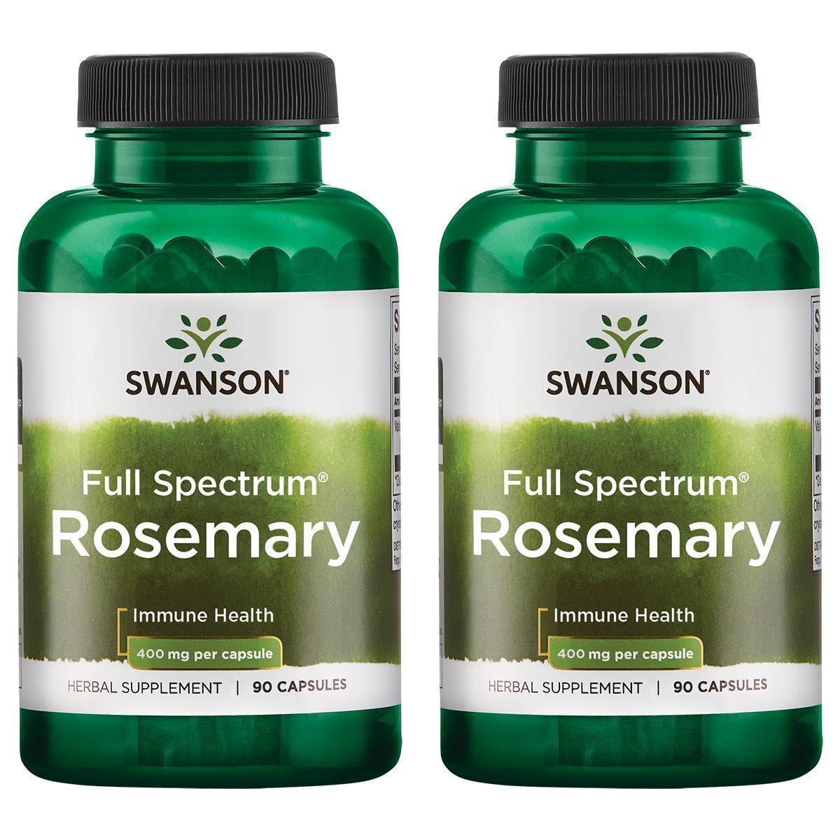 Swanson Rosemary Full Spectrum 90-capsule bottle, 2-pack hero image