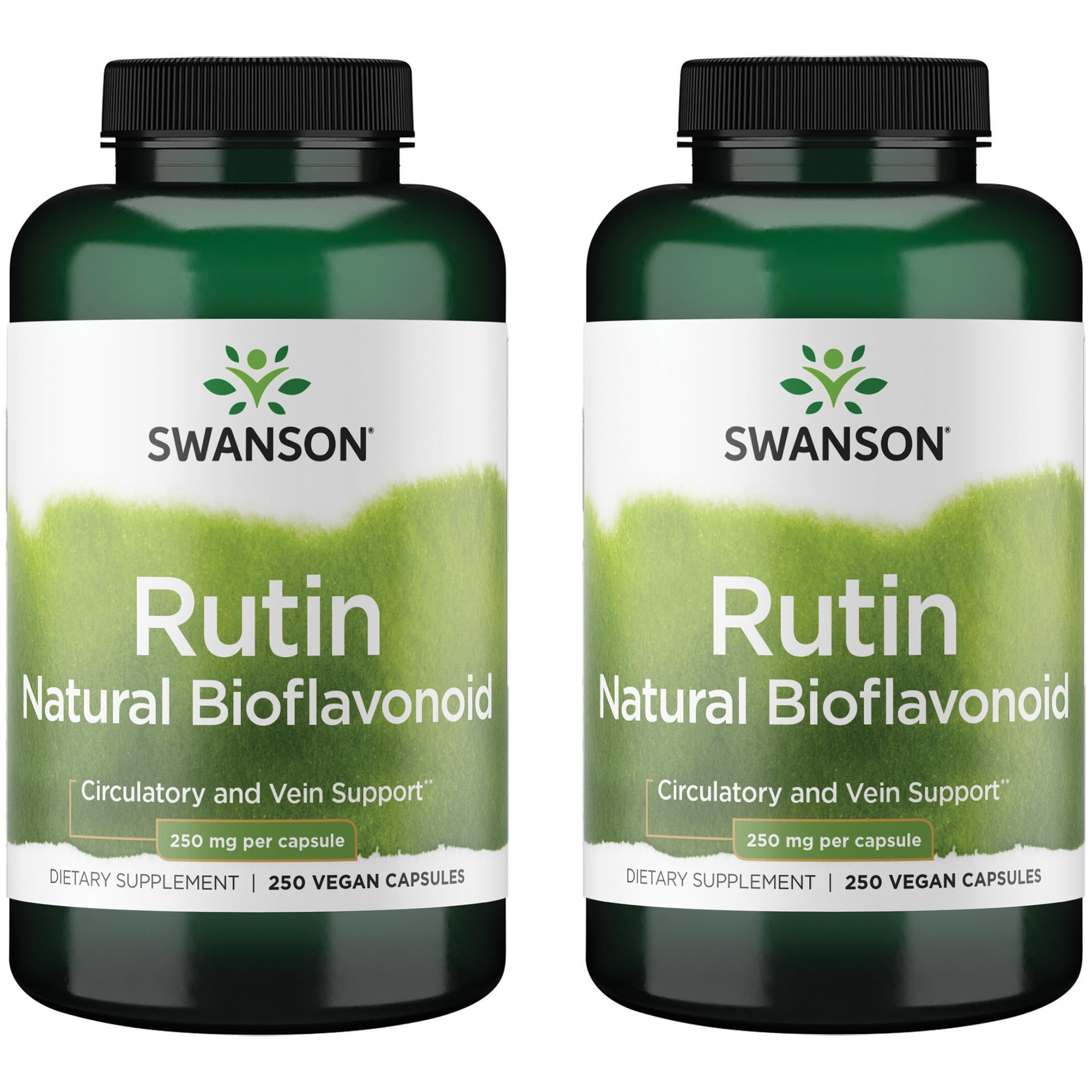 Swanson Rutin bottle with label displaying 250 mg bioflavonoid