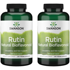 Swanson Rutin bottle with label displaying 250 mg bioflavonoid
