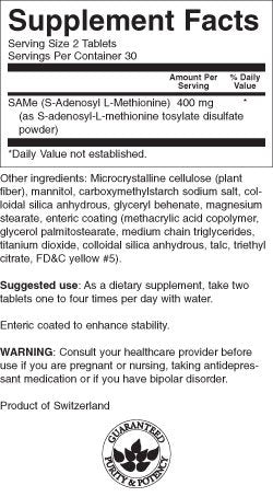Swanson SAME 200 mg capsules and packaging